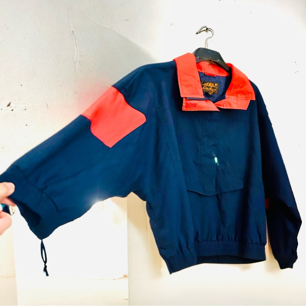 Eddie Bauer Red and Navy bomber Jacket